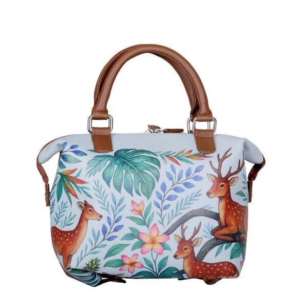 Printed Leather 3-in-1 Convertible Top Handle Crossbody Bag for Women- Daily Use - Picture 15 of 16